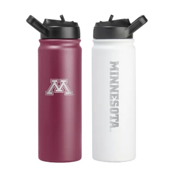 Minnesota Gophers NCAA 24 oz. x 2 pk. Stainless Steel Water Bottle - Picture 1 of 2